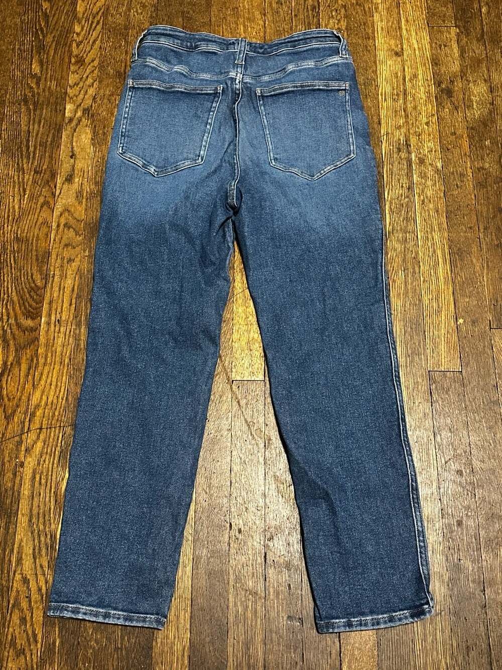 Madewell Curvy Stovepipe Jeans Size 31 High Rise Classic Blue Denim